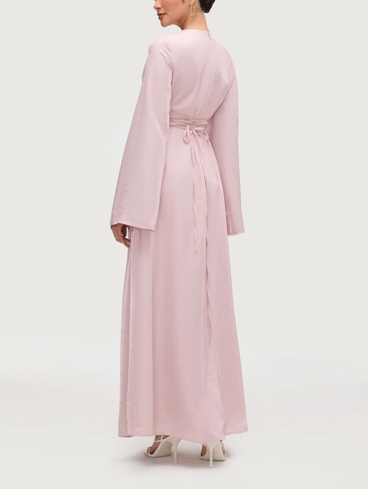 Lace Up Back Maxi Dress