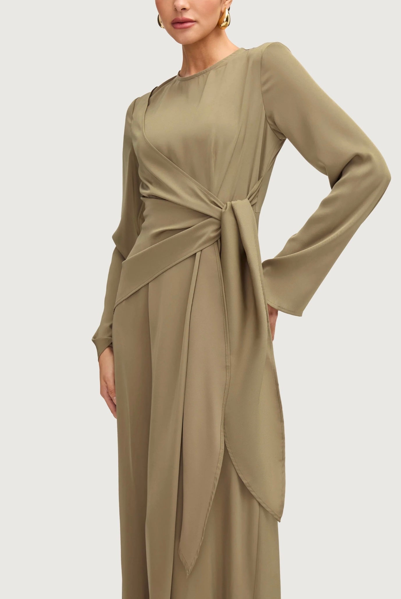 Side Tie Maxi Dress