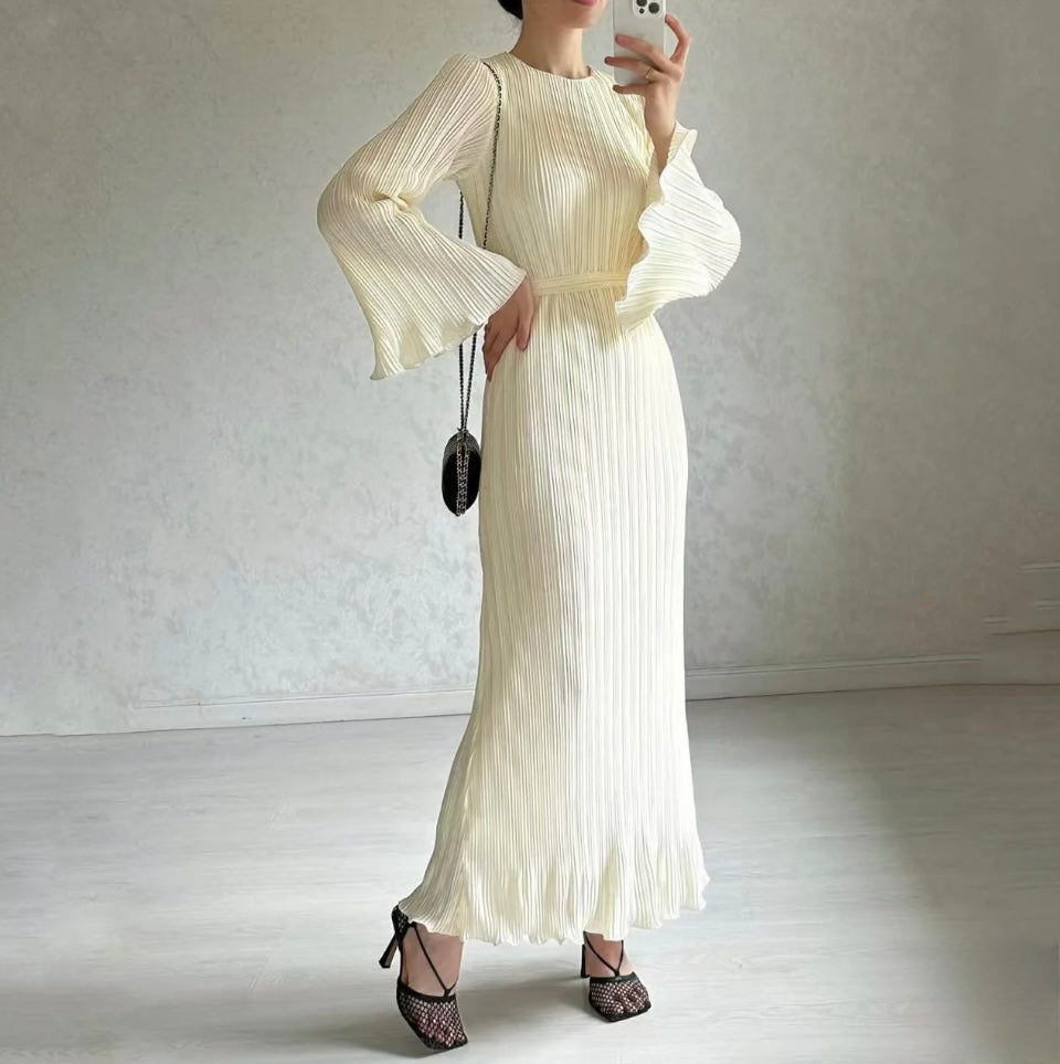 Plissé Maxi Dress